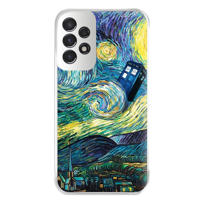 Starry Night Tardis Phone Case for Galaxy A53