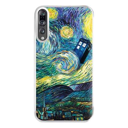 Starry Night Tardis Phone Case for Huawei P20 Pro