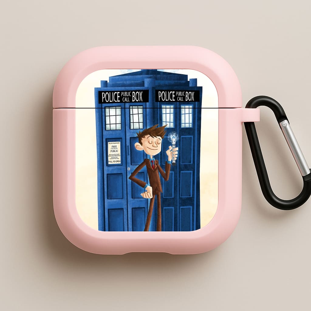 The Tenth Doctor Pink AirPods Case