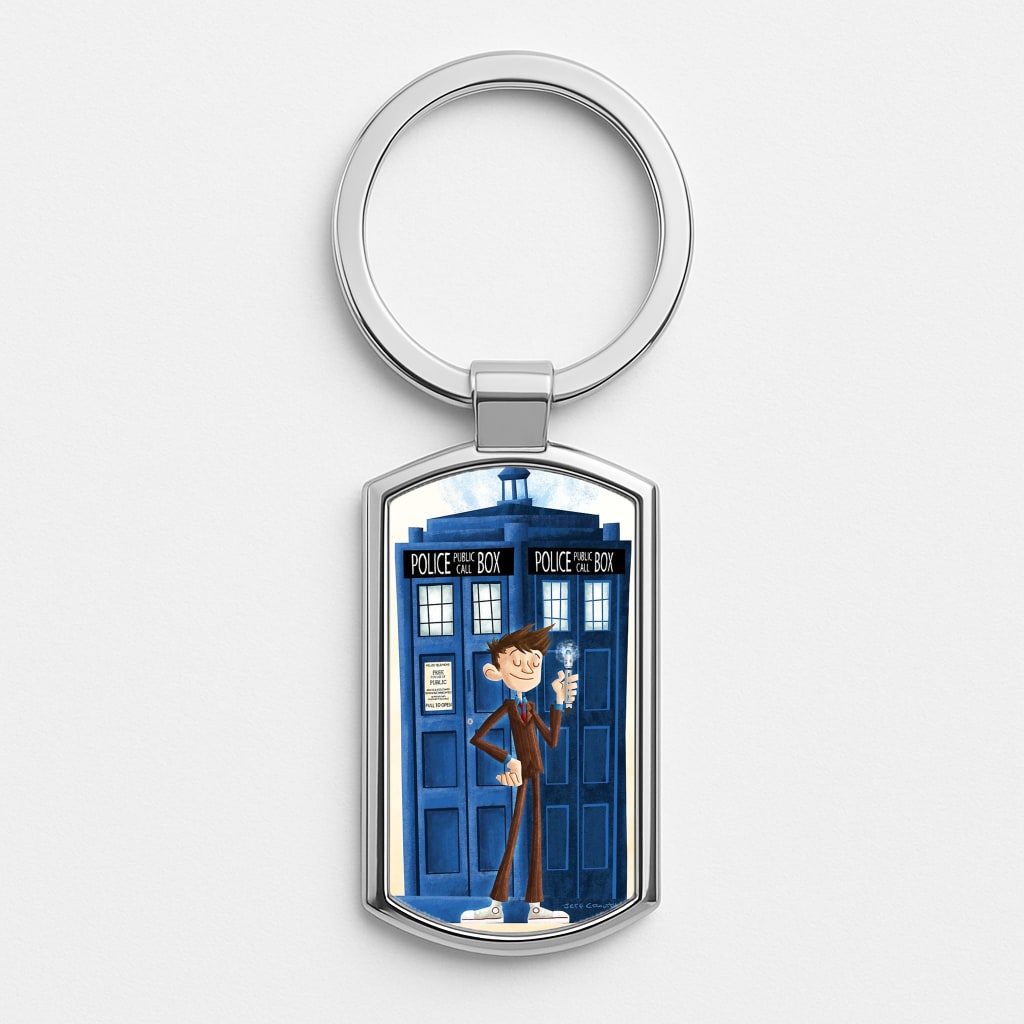 The Tenth Doctor Silver Keyring
