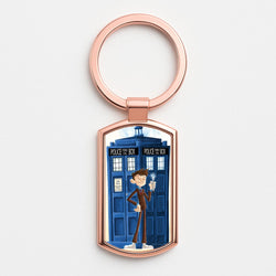 The Tenth Doctor Rose Gold Keyring