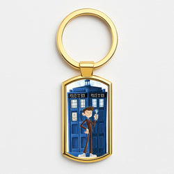 The Tenth Doctor Gold Keyring
