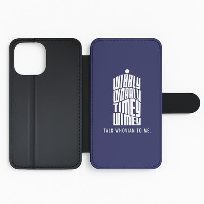 Talk Whovian To Me Flip Phone Case