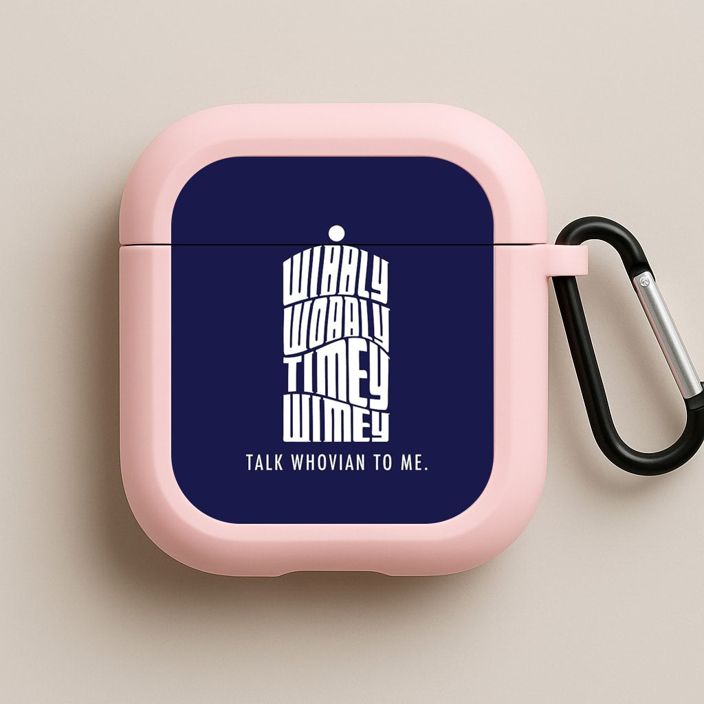 Talk Whovian To Me Pink AirPods Case