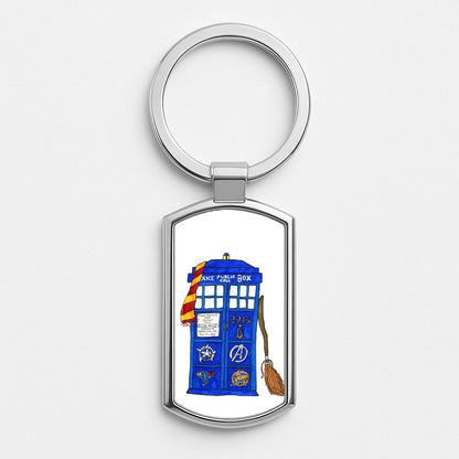 Multifandom Cartoon Silver Keyring