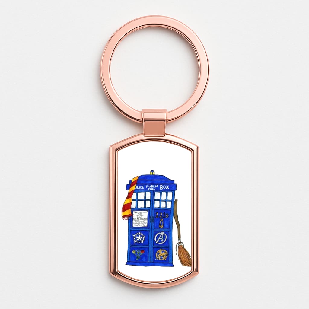 Multifandom Cartoon Rose Gold Keyring