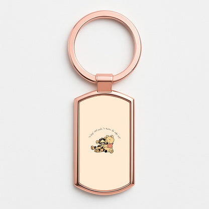 A Hug Said Pooh - Winnie Rose Gold Keyring