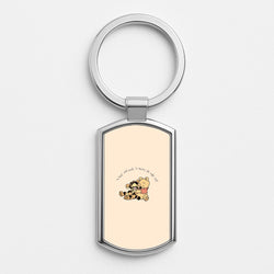 A Hug Said Pooh - Winnie Silver Keyring