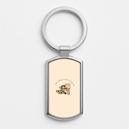 A Hug Said Pooh - Winnie Silver Keyring