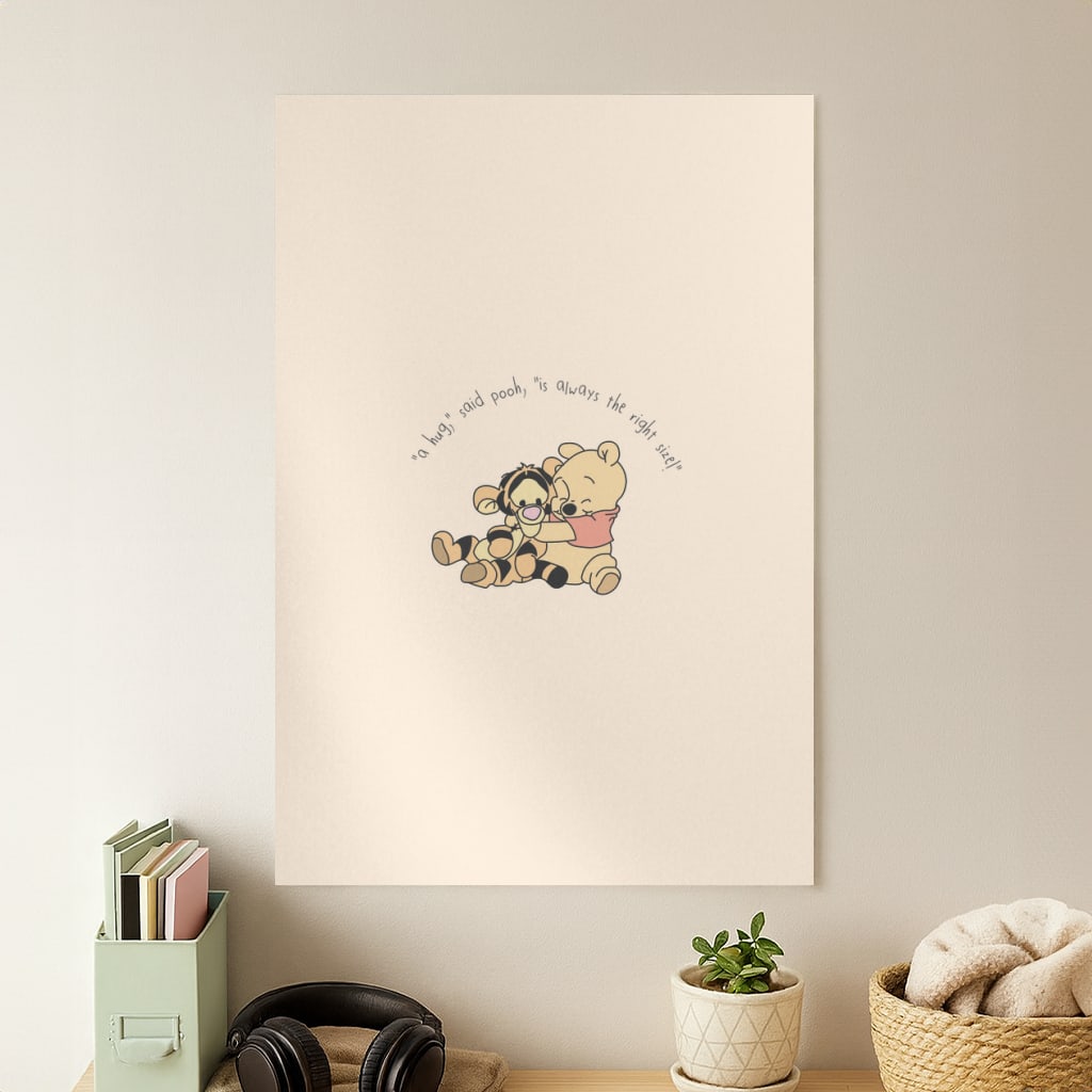 A Hug Said Pooh - Winnie Poster