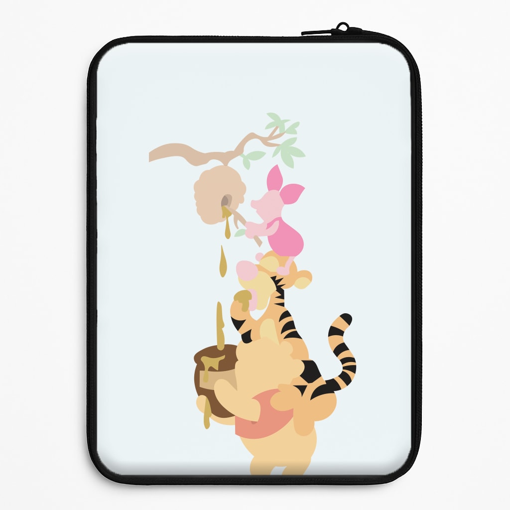 Bouncing Tiger , Piglet , Yellow Bear Laptop Sleeve