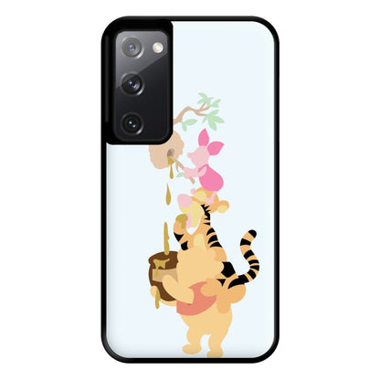 Bouncing Tiger , Piglet , Yellow Bear Phone Case for Galaxy S20FE