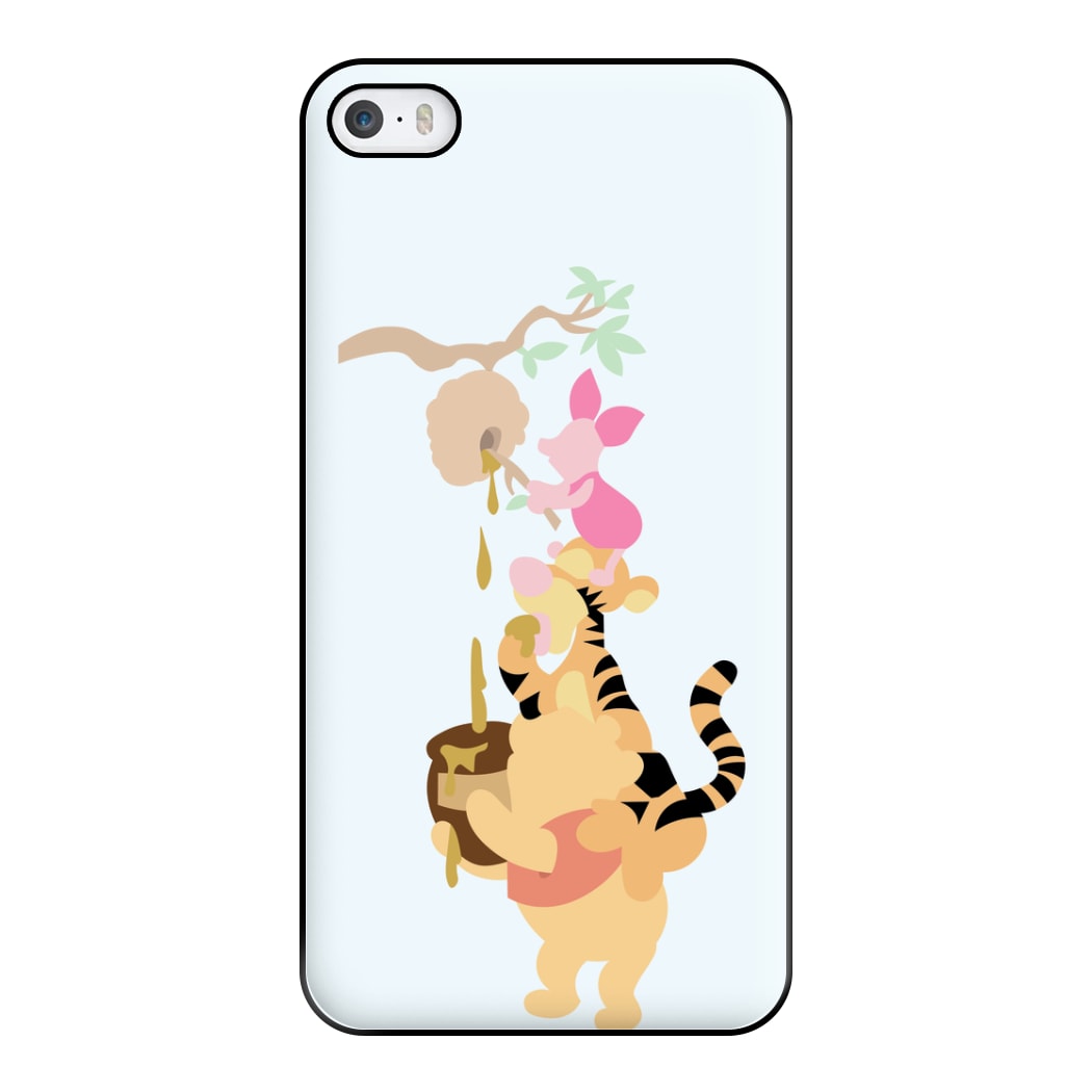 Bouncing Tiger , Piglet , Yellow Bear Phone Case for iPhone 5 / 5s / SE 2016