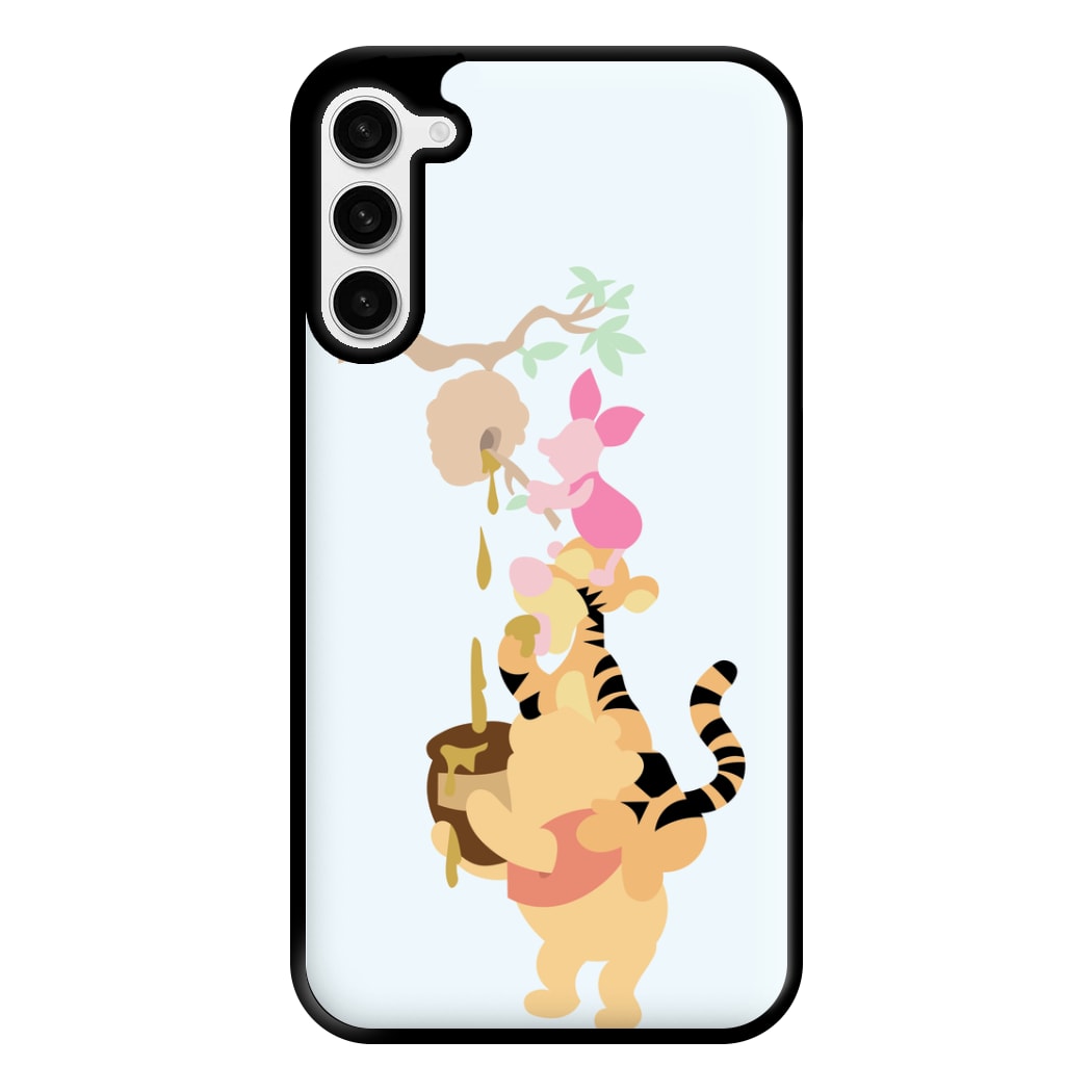 Bouncing Tiger , Piglet , Yellow Bear Phone Case for Galaxy S23 Plus