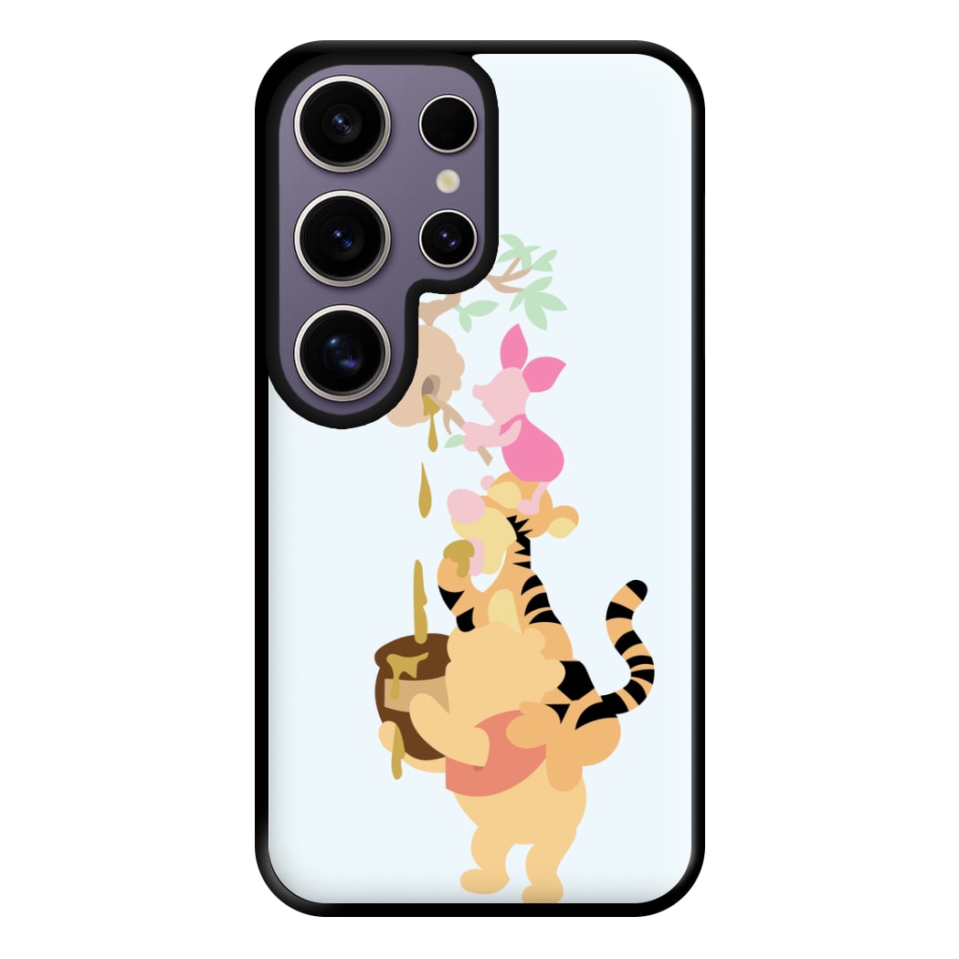 Bouncing Tiger , Piglet , Yellow Bear Phone Case for Galaxy S25 Ultra