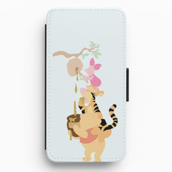 Bouncing Tiger , Piglet , Yellow Bear Flip / Wallet Phone Case