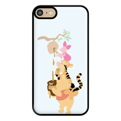 Bouncing Tiger , Piglet , Yellow Bear Phone Case for iPhone 6 / 7 / 8 / SE