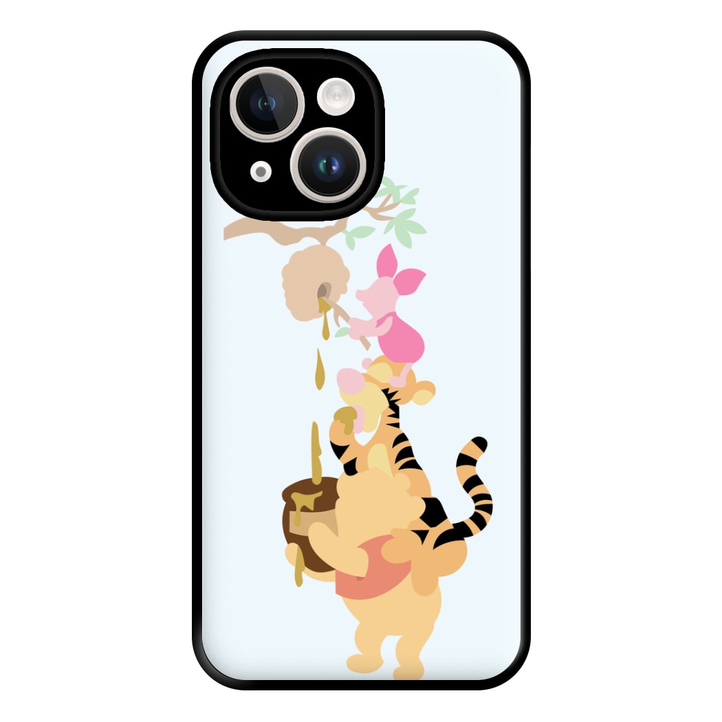 Bouncing Tiger , Piglet , Yellow Bear Phone Case for iPhone 14 Plus