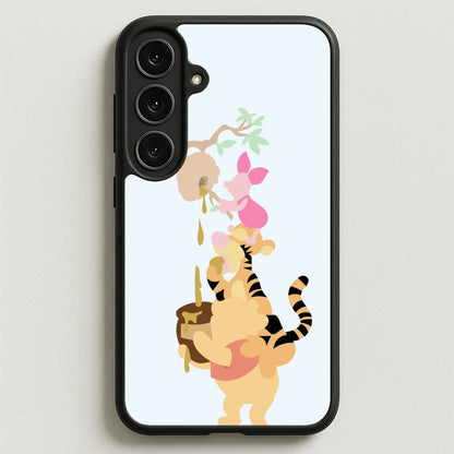 Bouncing Tiger , Piglet , Yellow Bear Phone Case for Galaxy S25FE