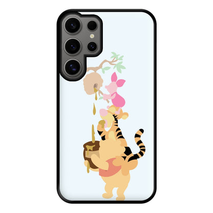 Bouncing Tiger , Piglet , Yellow Bear Phone Case for Galaxy S24 Ultra