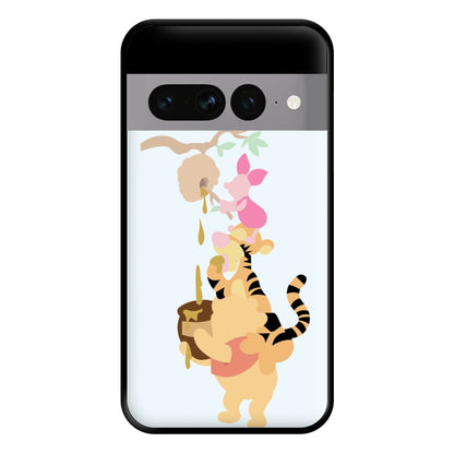 Bouncing Tiger , Piglet , Yellow Bear Phone Case for Google Pixel 7 Pro