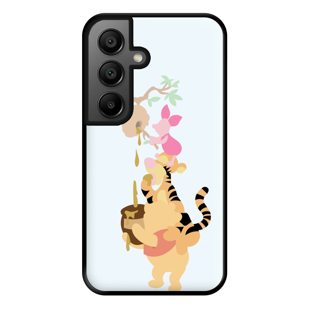 Bouncing Tiger , Piglet , Yellow Bear Phone Case for Google Pixel 8