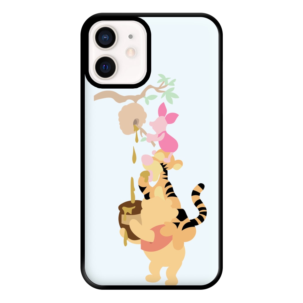 Bouncing Tiger , Piglet , Yellow Bear Phone Case for iPhone 12 Mini