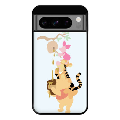 Bouncing Tiger , Piglet , Yellow Bear Phone Case for Google Pixel 8 Pro