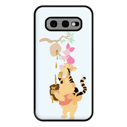 Bouncing Tiger , Piglet , Yellow Bear Phone Case for Galaxy S10e