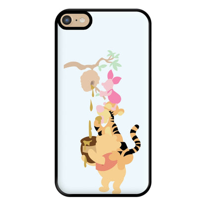 Bouncing Tiger , Piglet , Yellow Bear Phone Case for iPhone 6 Plus / 7 Plus / 8 Plus