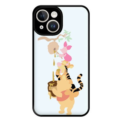 Bouncing Tiger , Piglet , Yellow Bear Phone Case for iPhone 14