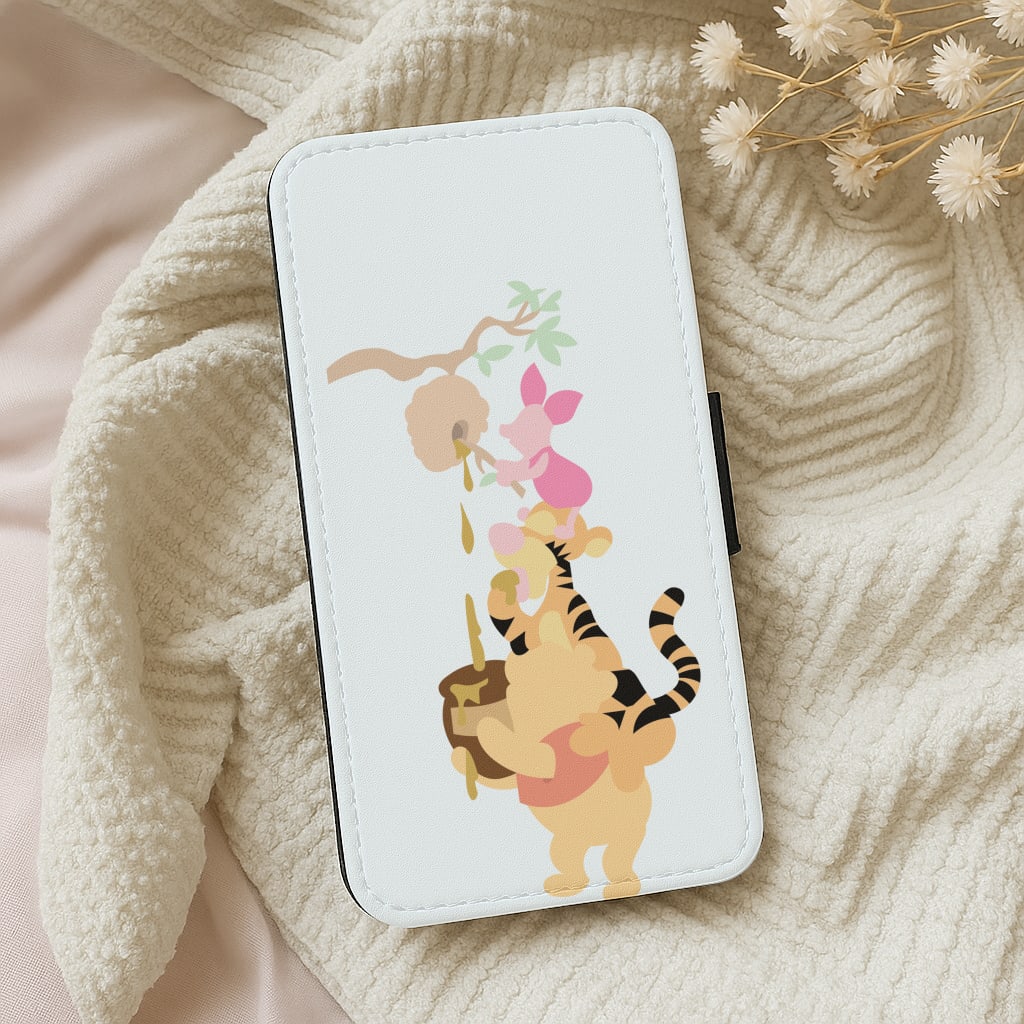 Bouncing Tiger , Piglet , Yellow Bear Wallet Phone Case