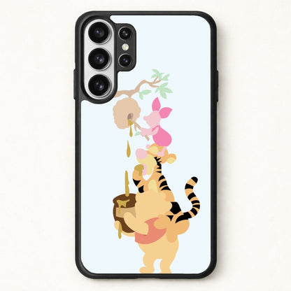 Bouncing Tiger , Piglet , Yellow Bear Phone Case for Galaxy S26 Ultra