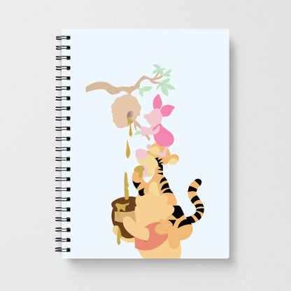 Bouncing Tiger , Piglet , Yellow Bear Notebook