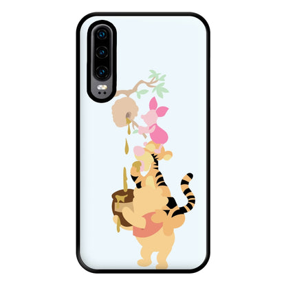 Bouncing Tiger , Piglet , Yellow Bear Phone Case for Huawei P30