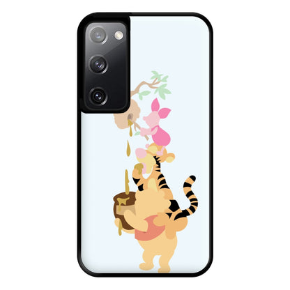 Bouncing Tiger , Piglet , Yellow Bear Phone Case for Galaxy S20