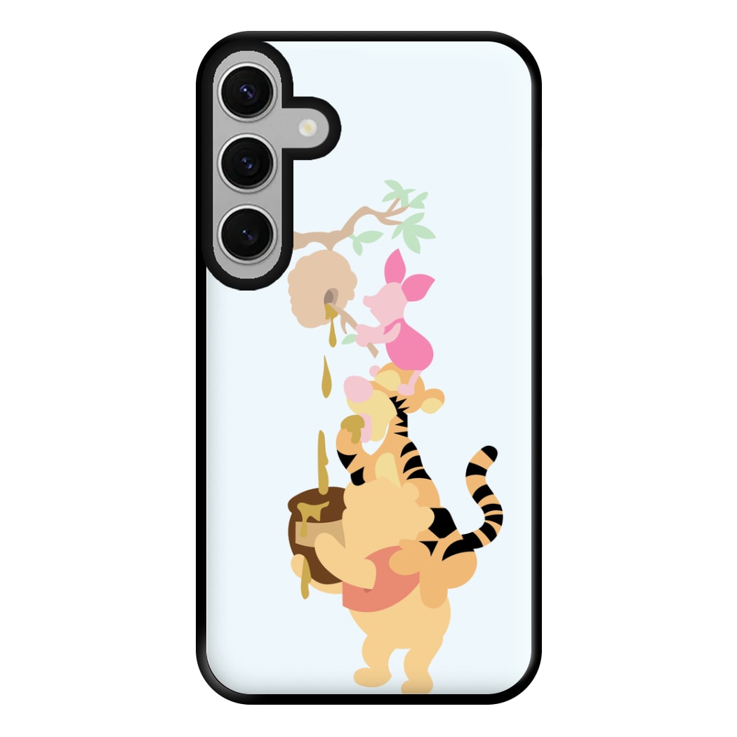 Bouncing Tiger , Piglet , Yellow Bear Phone Case for Galaxy S24FE