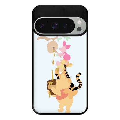 Bouncing Tiger , Piglet , Yellow Bear Phone Case for Google Pixel 9 Pro XL