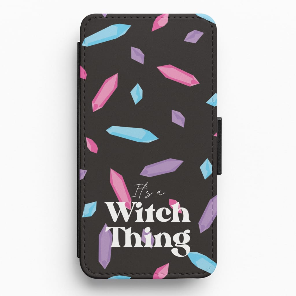 It's A Witch Thing Pattern Flip / Wallet Phone Case