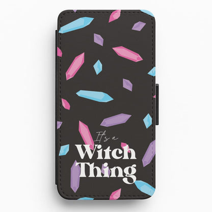 It's A Witch Thing Pattern Flip / Wallet Phone Case