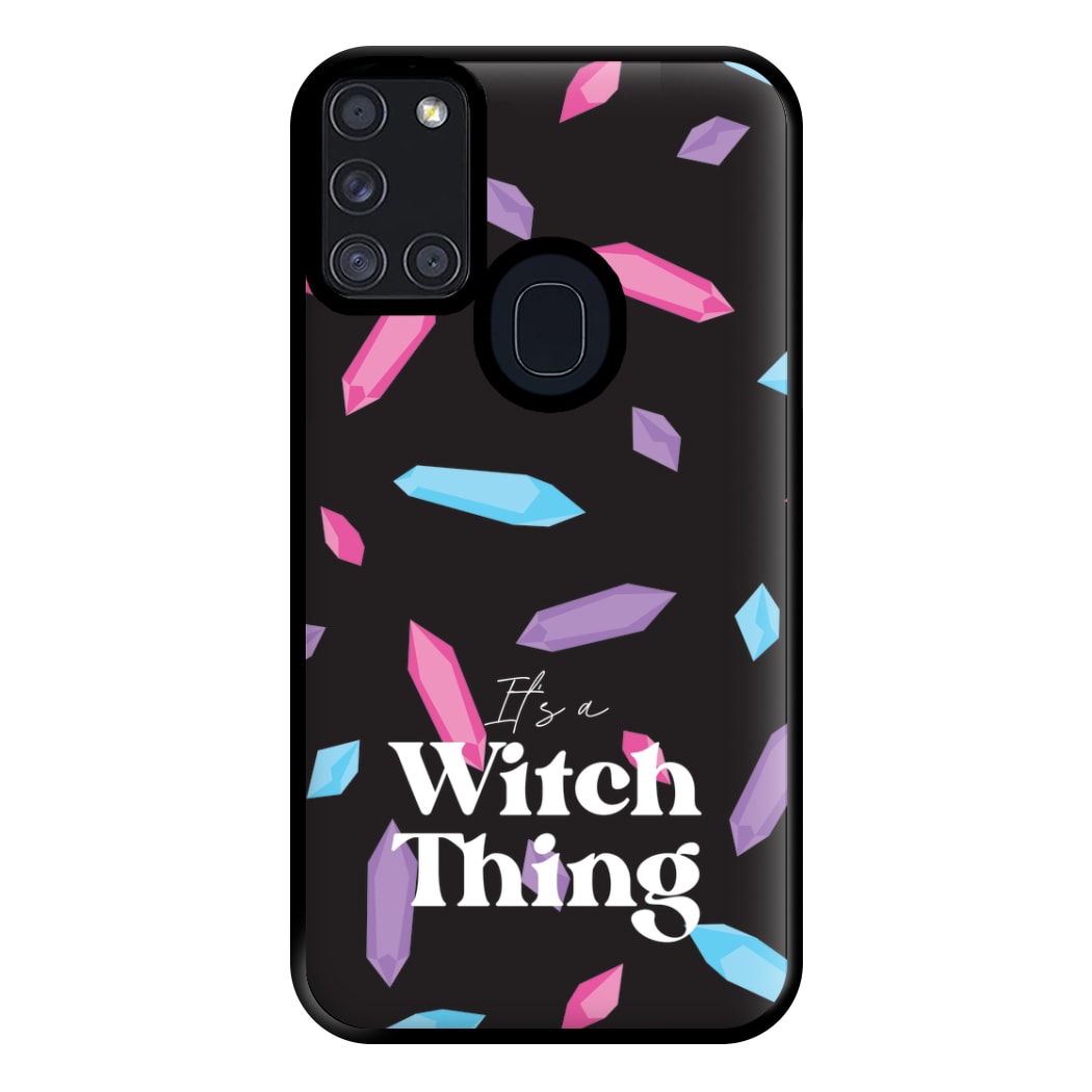 It's A Witch Thing Pattern Phone Case for Galaxy A21s