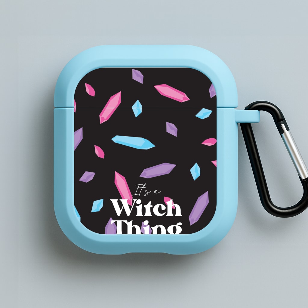 It's A Witch Thing Pattern Blue AirPods Case