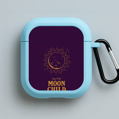 Stay Wild, Moon Child Blue AirPods Case
