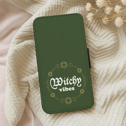 Witchy Vibes Green Wallet Phone Case