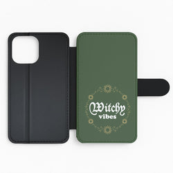 Witchy Vibes Green Flip Phone Case