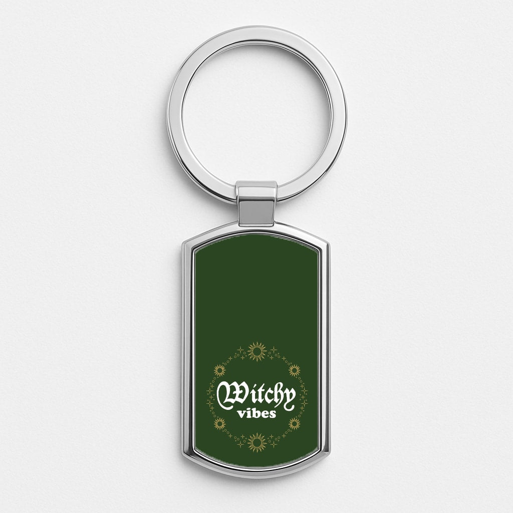 Witchy Vibes Green Luxury Keyring