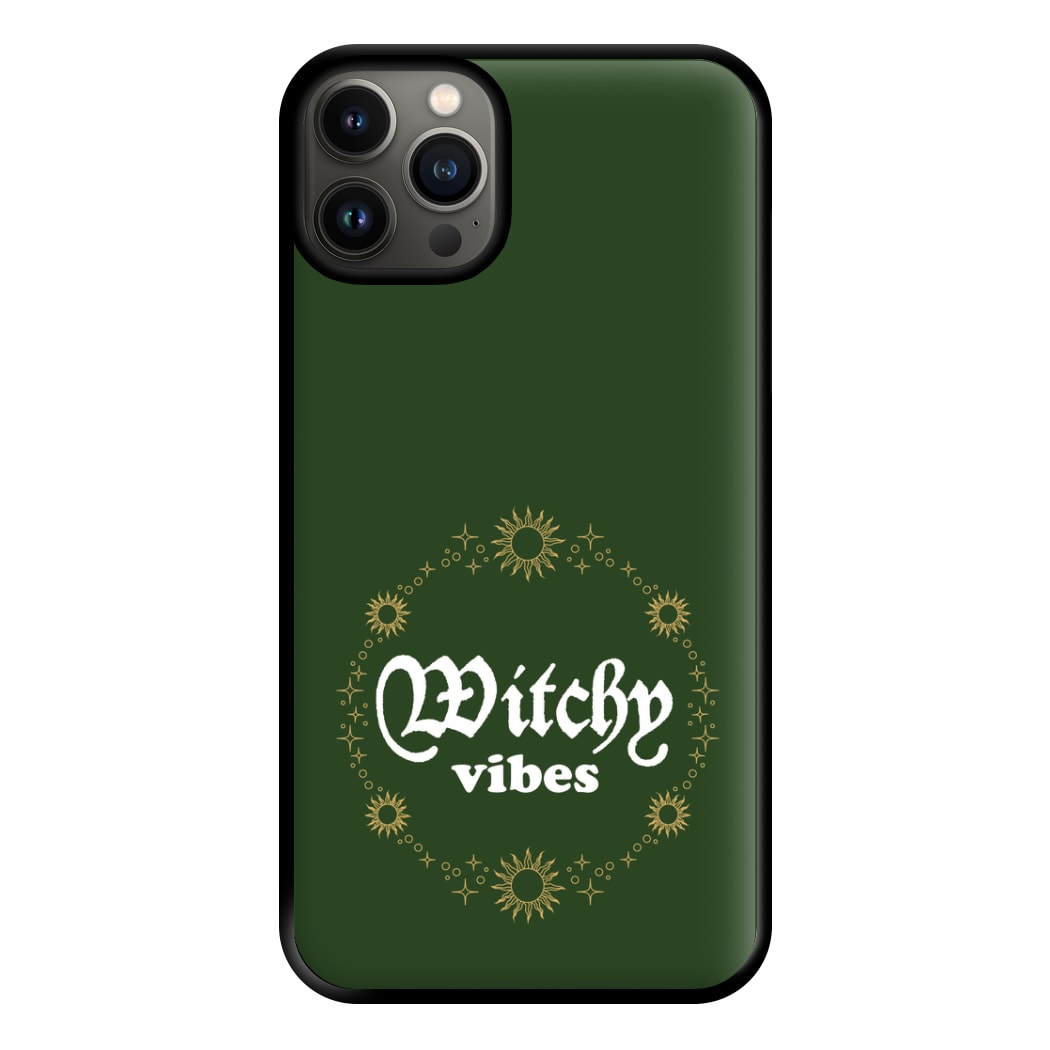 Witchy Vibes Green Phone Case for iPhone 13