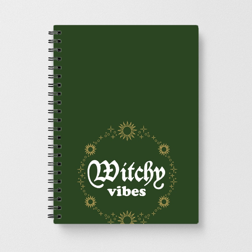 Witchy Vibes Green Notebook