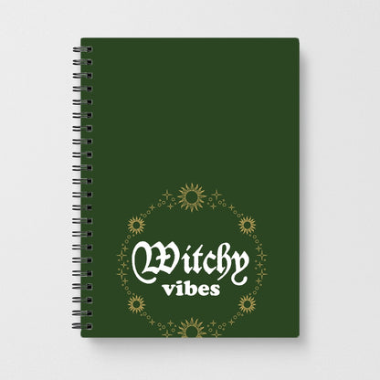 Witchy Vibes Green Notebook