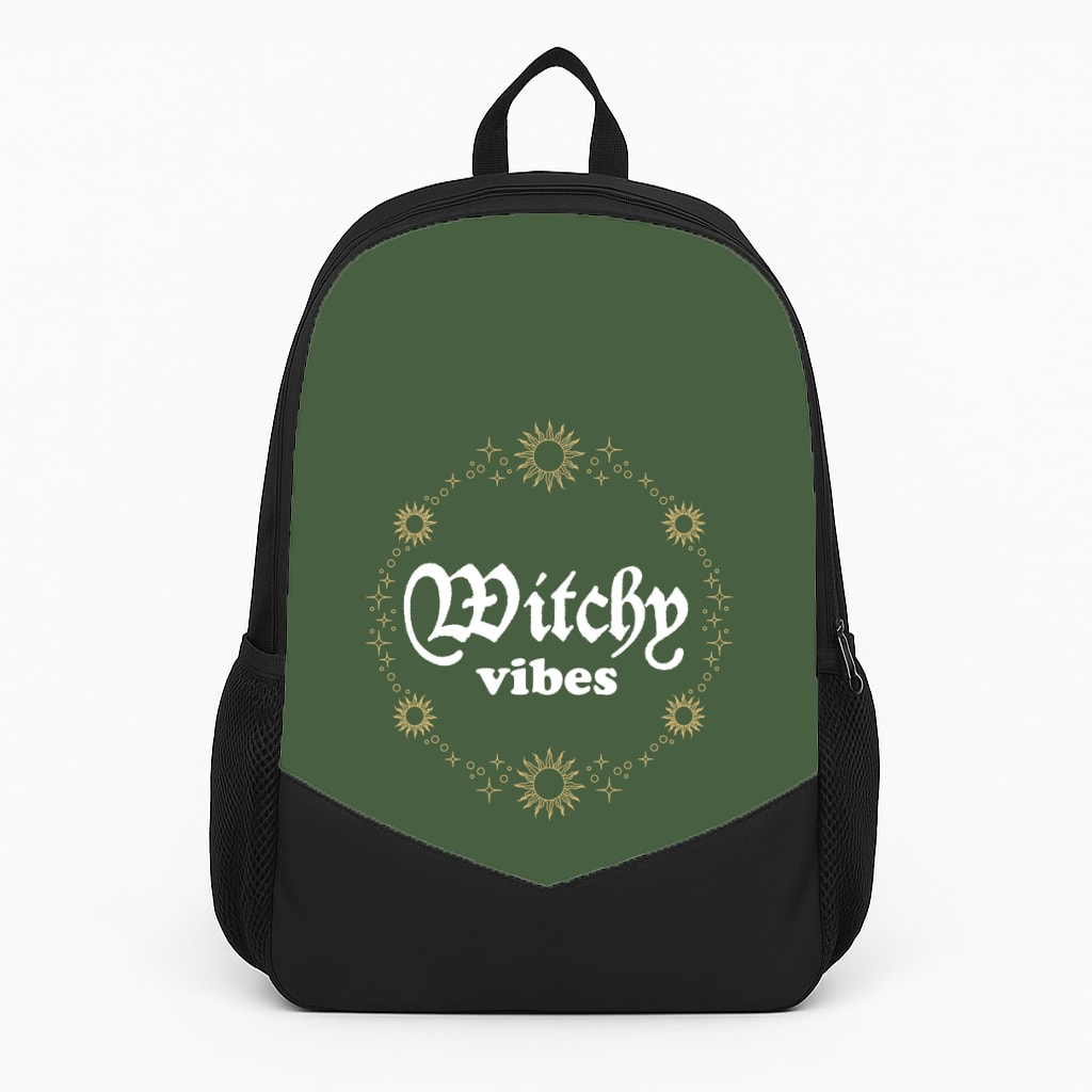 Witchy Vibes Green Backpack